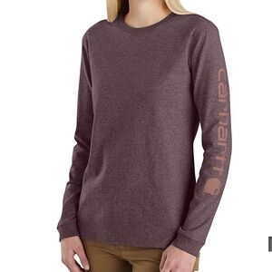 Carhartt Loose Fit Heavyweight Long Sleeve Logo Sleeve Grapgic T-Shirt